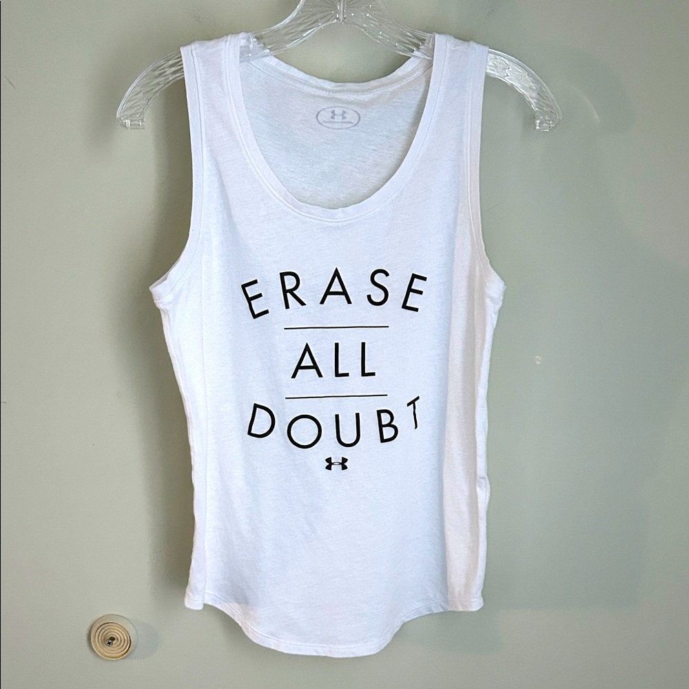Under Armour White 'Erase All Doubt' Tank Top